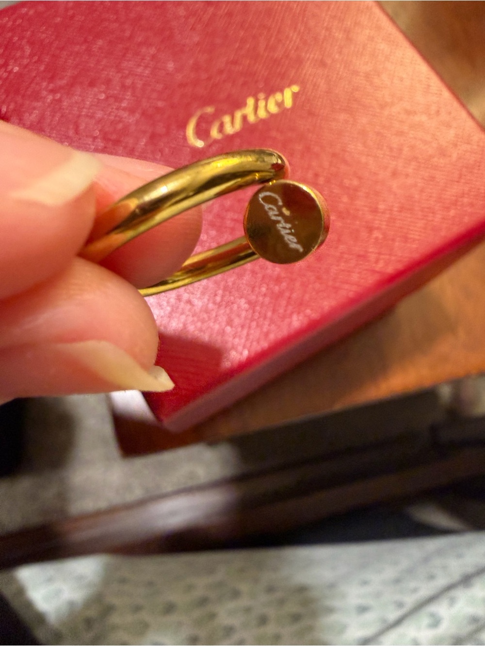 Nail ring in yellow gold - Picture 3 of 7